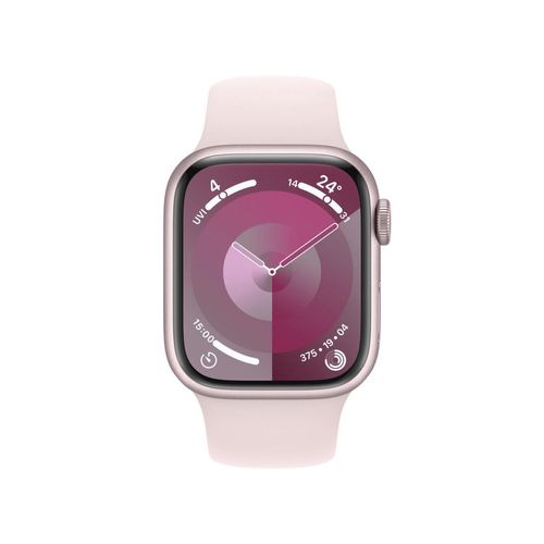 Apple Watch Series 9 (GPS + Cellular) 41mm Aluminiumgehäuse pink, Sportband pink S/M