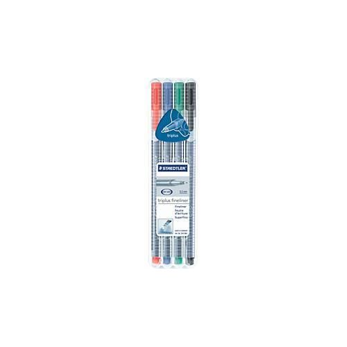 Fineliner STAEDTLER Triplus 334, 4er-Mix