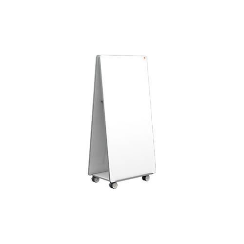 Nobo Move & Meet Mobile Whiteboard-System, doppelseitiges Whiteboard, 900 x 1800 mm, magnethaftend, fahrbar