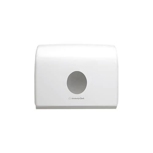 Kimberly-Clark® Handtuchspender Aquarius 6956, kleine Ausführung, Einzelblattentnahme, B 287 x T 142 x H 159 mm, weiß