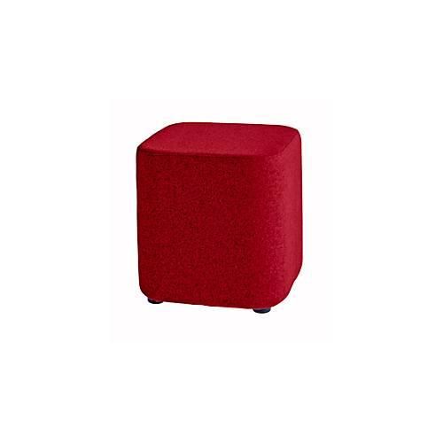 Sitzhocker TAPA Square O Type, Schurwolle, B 450 x T 450 x H 470 mm, rot