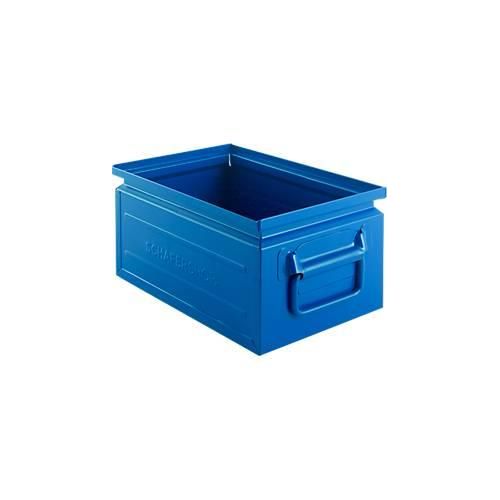 Schäfer Shop Select Stapelbox, 8,5 l, 60 kg, L 330 x B 209 x H 150 mm, Stahl, RAL 5015 (himmelblau)