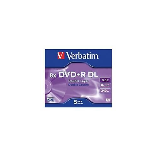 Verbatim - DVD+R DL x 5 - 8.5 GB - Speichermedium