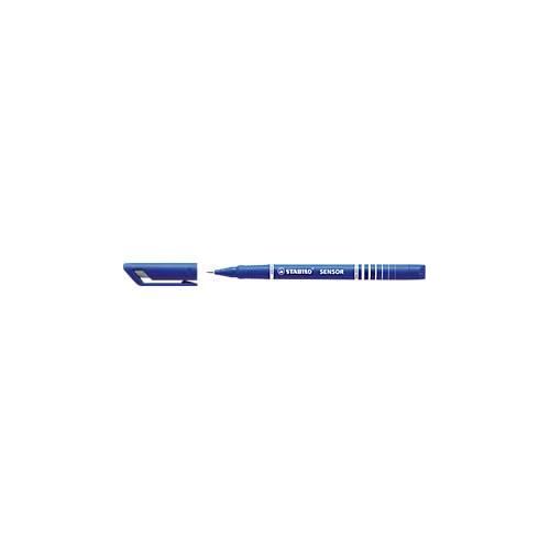 Stabilo Fineliner Sensor, Strichbreite 0,3 mm, blau, 10 St.