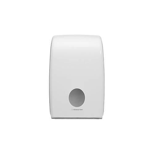 Kimberly-Clark® Aquarius Handtuchspender 6945, Sichtfenster, Einzelblattentnahme, B 265 x T 136 x H 399 mm, weiß