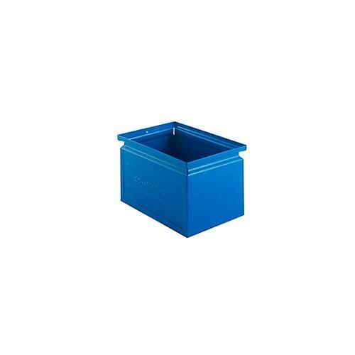 Schäfer Shop Select Stapelbox, 3,5 l, 8 kg, L 210 x B 147 x H 130 mm, Stahl, RAL 5015 (himmelblau)