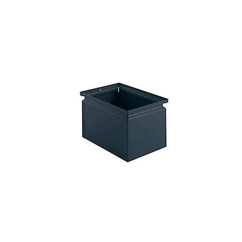 Schäfer Shop Select Stapelbox, 3,5 l, 8 kg, L 210 x B 147 x H 130 mm, Stahl, RAL 5008 (graublau)