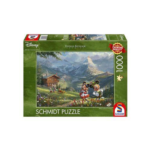 Schmidt Spiele 1.000tlg. Puzzle "Disney, Mickey & Minnie in den Alpen" - ab 12 Jahren