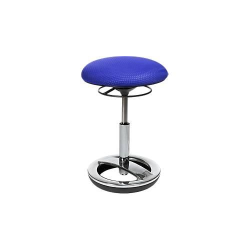 Fitness-Hocker SITNESS BOB, ergonomisches Sitzen, Sitzhöhe 440 bis 570 mm, blau, Gestell verchromt