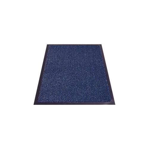 Schmutzfangmatte Eazycare Econ, für Innenbereiche, UV-resistent, melierte Oberfläche, rutschfester Vinylrücken, L 900 x B 600 mm, PP, blau