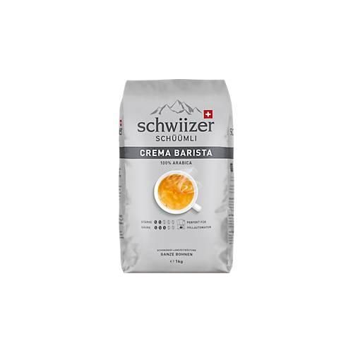 Delica Bohnenkaffee Schwiizer Schüümli Barista, 100 % Arabica Röstkaffee, Stärkegrad 2/5, UTZ-zertifiziert, 1 kg ganze Bohnen