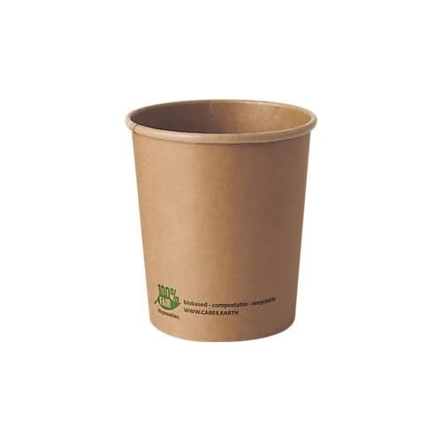 Suppenbecher Papstar pure, 940 ml, Ø 115 x 130 mm, 25 Stk., Frischfaser-Karton, kompostierbar, braun