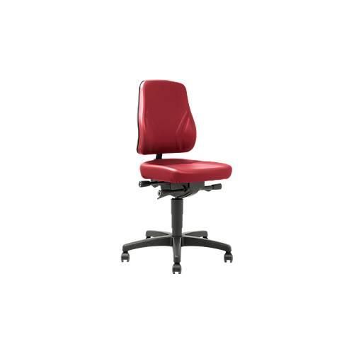 Drehstuhl All-In-One Trend 9633, mit Rollen, Kunstleder, Skai rot