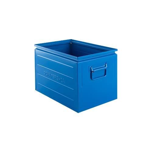 Schäfer Shop Select Stapelbox, 40 l, 150 kg, L 480 x B 308 x H 301 mm, Stahl, RAL 5015 (himmelblau)