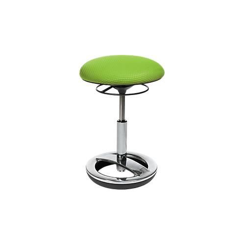 Fitness-Hocker SITNESS BOB, ergonomisches Sitzen, Sitzhöhe 440 bis 570 mm, apfelgrün, Gestell verchromt