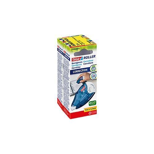 Korrekturroller tesa®, nachfüllbar, Sparpack, 14 x 4,2 mm, 2 Stück
