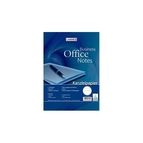 Kanzleipapier LANDRÉ Office, A3 auf A4 gefalzt, 80 g/m², 250 Bögen pro Packung, liniert