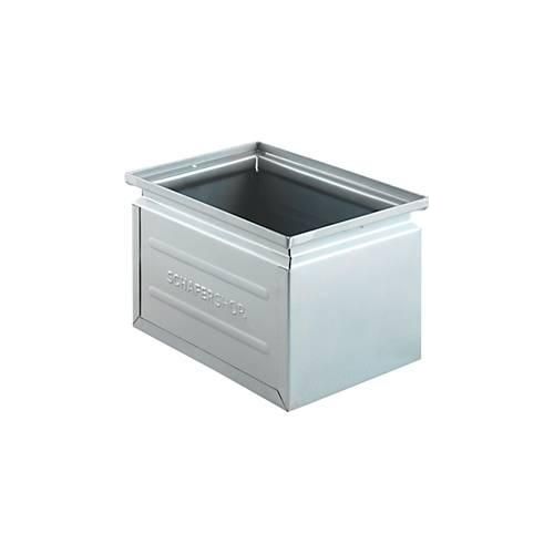 Schäfer Shop Select Stapelbox, 3,5 l, 8 kg, L 210 x B 147 x H 130 mm, Stahl, galvanisch verzinkt