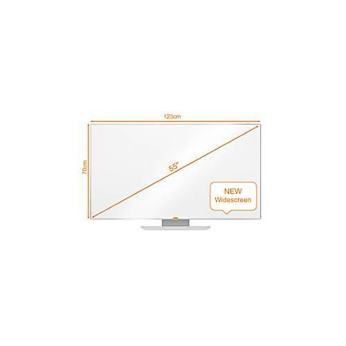 Whiteboard nobo Widescreen, emailliert, 700 x 1230 mm