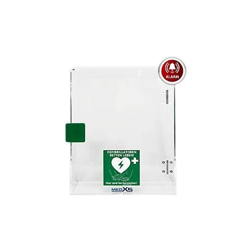 Defibrillator-& AED Wandkasten, für Innenbereiche, mit akustischem Alarm & Standort-Aufkleber, Acrylglas