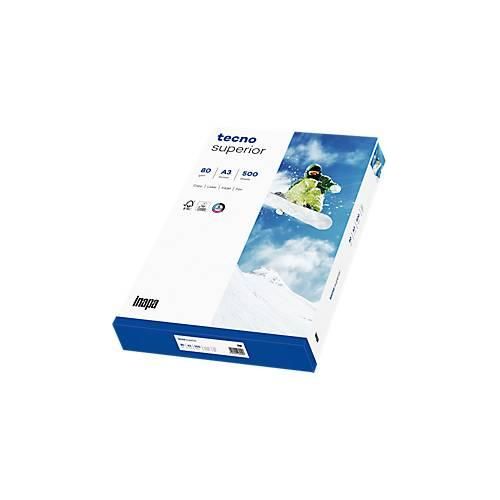 Kopierpapier tecno superior, DIN A3, 80 g/m², hochweiß, 1 Paket = 500 Blatt