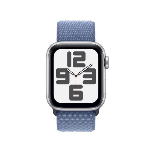 Apple Watch SE (GPS + Cellular) 40mm Aluminiumgehäuse silber, Sport Loop winterblau