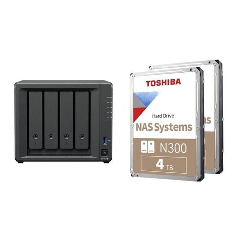 Synology DiskStation DS423+ 4 Einschübe NAS-Server Leergehäuse + 8 TB (2x4) Toshiba N300 SATA 3.5