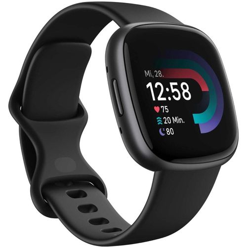 Fitbit Versa 4 Fitness-Smartwatch, Graphit/Schwarz