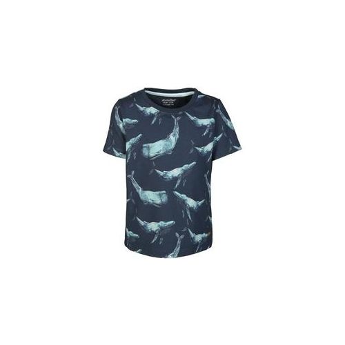 Minymo - T-Shirt Whales Aop In Blue Nights Gr.92
