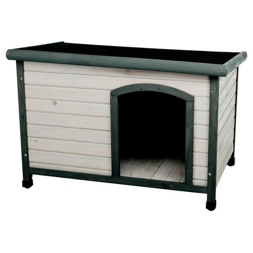 natura Hundehütte Classic mit Flachdach M L:104 72 68cm grau