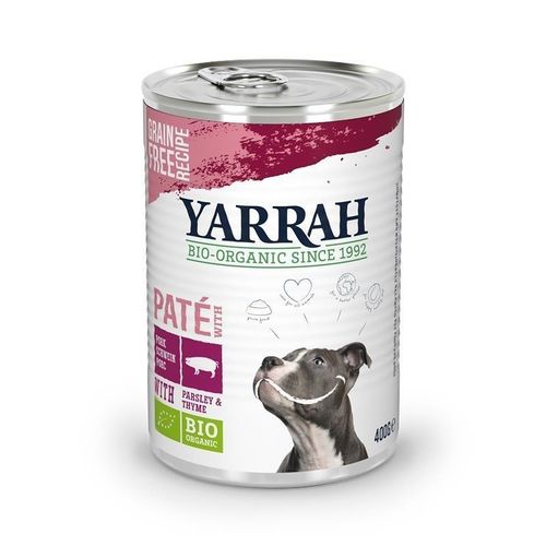 Yarrah Bio-Hundefutter Pastete, 12 x 400 g Schwein