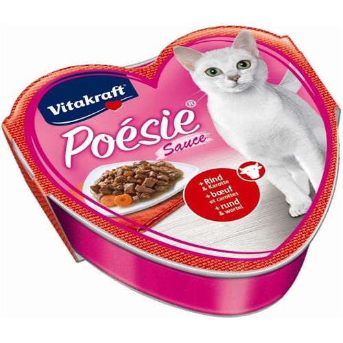 Vitakraft Poesie Katzenfutter, Sauce Rind + Karotte 85 g Schale
