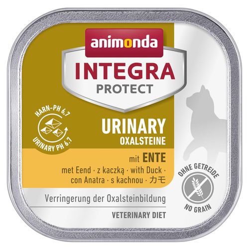Animonda Integra Protect Urinary Harnsteine Katzenfutter, Ente 16 x 100 g