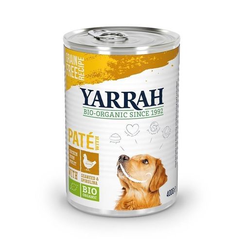 Yarrah Bio-Hundefutter Pastete, 12 x 400 g Huhn