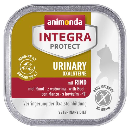 Animonda Integra Protect Urinary Harnsteine Katzenfutter, Rind 16 x 100 g