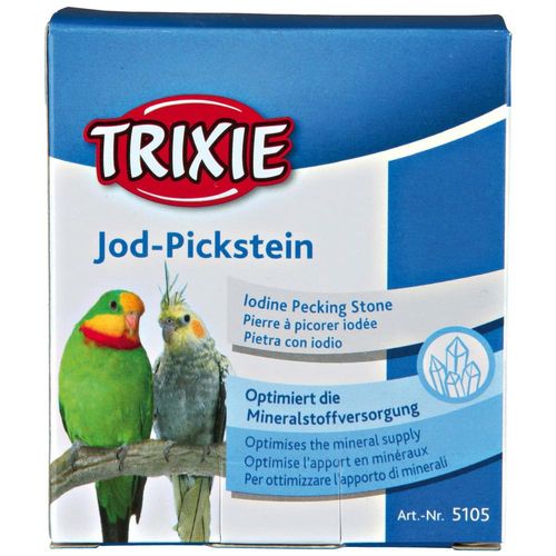 TRIXIE Jod-Pickstein für Vögel, groß, ca 90 g, Großsittiche, Papageien