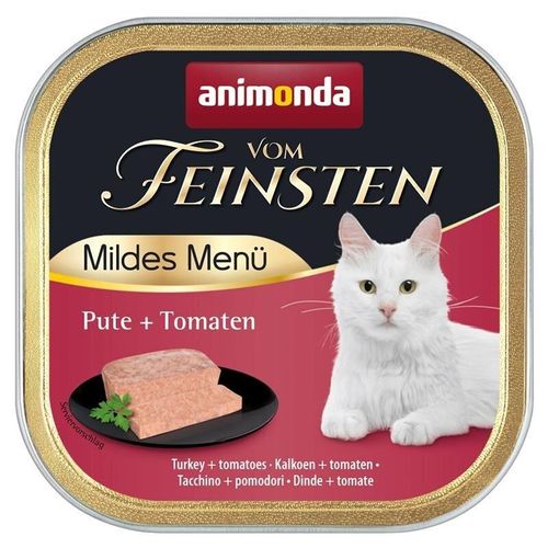Animonda Mildes Menü Katzenfutter, 32 x 100 g, Pute & Tomate