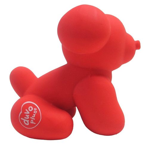 Duvo+ Latex Spielzeug Ballontiere, Mops, 9,5x6x8,5 cm, rot