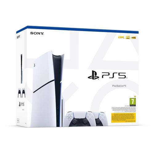 Sony Playstation 5 Slim Bundle Disc-Edition D-Chassis weiß inkl. zweiten DualSense Controller weiß