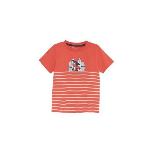 Minymo - T-Shirt Surfing Shark In Coral Gr.134