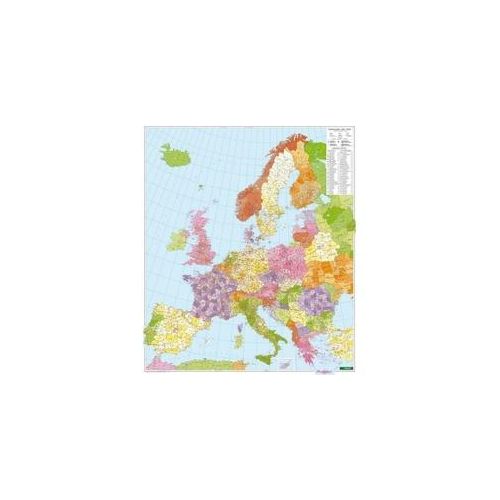 Freytag & Berndt Poster Postleitzahlenkarte Europa Mit Metallstäben Karte (im Sinne von Landkarte)