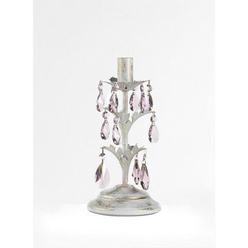 Onli kate Tischlampe aus Glas, Tröpfchen in Elfenbeinrosa