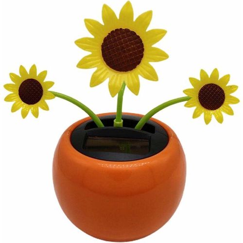 Qiedie - Wobble Figure Flower, Solar Dancing Flower, Solar Flower, Wobble Figure, Solar Dancing Flower, Solar Shaker Head Flower Ornaments, Solar