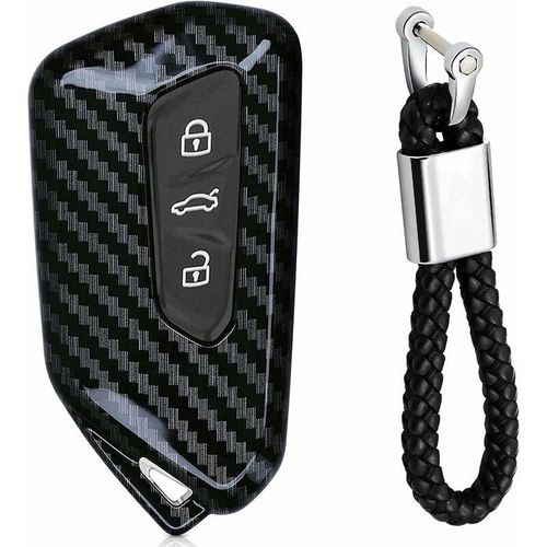 Autoschlüsselhülle kompatibel mit vw Golf 8, 3 Schlüssel Autoschlüsselgehäuse, vw Golf 8 mit Schlüsselanhänger