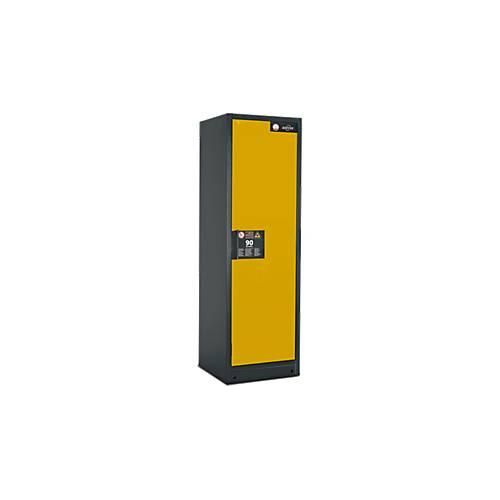 Sicherheitsschrank Typ 90, B 600 mm, Tür rechts, 3 Böden, sicherheitsgelb