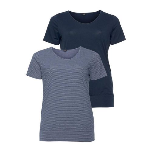 H.I.S T-Shirt (Spar-Set, 2er-Pack) Große Größen, blau