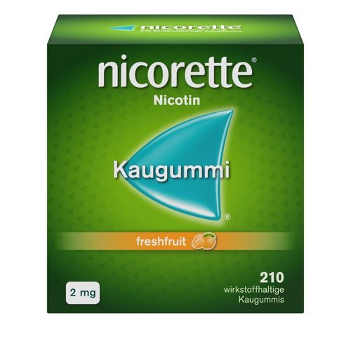 nicorette 2mg Nikotinkaugummi freshfruit zur Rauchentwöhnung 210 St