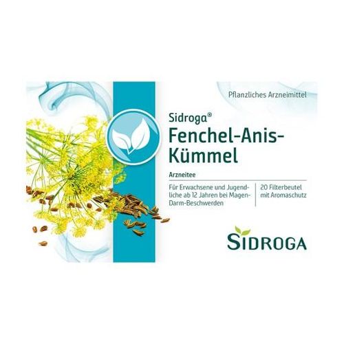 SIDROGA Fenchel Anis Kümmel Tee Filterbeutel 20X2.0 g