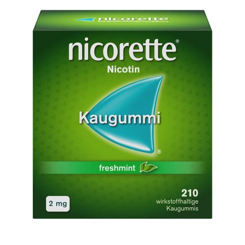nicorette 2mg Nikotinkaugummi freshmint zur Rauchentwöhnung 210 St