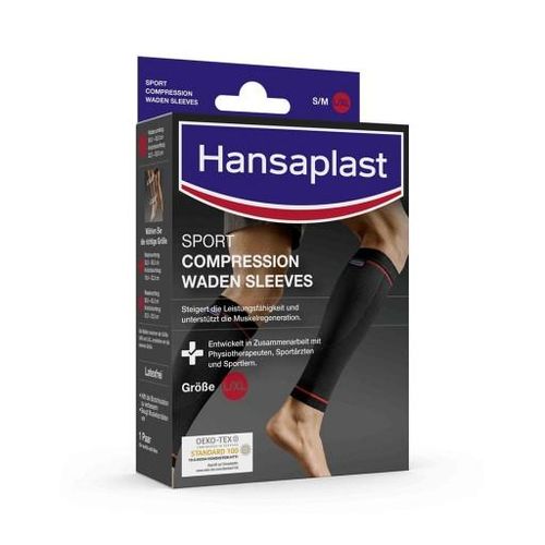 HANSAPLAST Sport Compression Waden-Sleeves Gr. L/XL 2 St